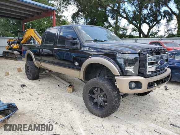 2014 Ford F-250 XL with VIN 1FT7W2BT7EEA08526, listed as a Copart auction lot 60975115 with 172,455 mi miles and Salvage title. Bid and sale history available at DreamBid. Image 4.