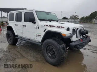 2021 Jeep Wrangler Unlimited Rubicon with VIN 1C4HJXFG0MW521638, listed as a Copart auction lot 48973725 with 41,695 mi miles and Salvage Title. Bid and sale history available at carsss.com. Image 4.