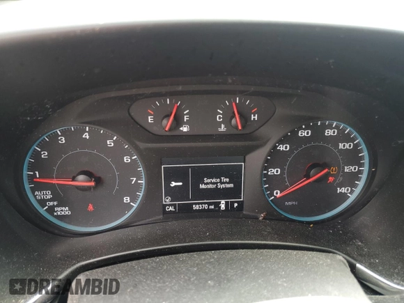 2018 Chevrolet Equinox LT with VIN 3GNAXSEV0JS552678, listed as a Copart auction lot 53237415 with 58,370 mi miles and Salvage Title. Bid and sale history available at carsss.com. Image 9.