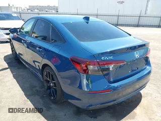 2025 Honda Civic Sport with VIN 2HGFE2F58SH582780, listed as a IAAI auction lot 42360120 with 1,562 mi miles and . Bid and sale history available at DreamBid. Image 3.