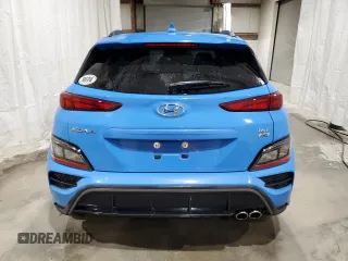 2022 Hyundai Kona N Line with VIN KM8K3CA32NU840142, listed as a Copart auction lot 50141955 with 16,941 mi miles and Salvage Title. Bid and sale history available at carsss.com. Image 6.
