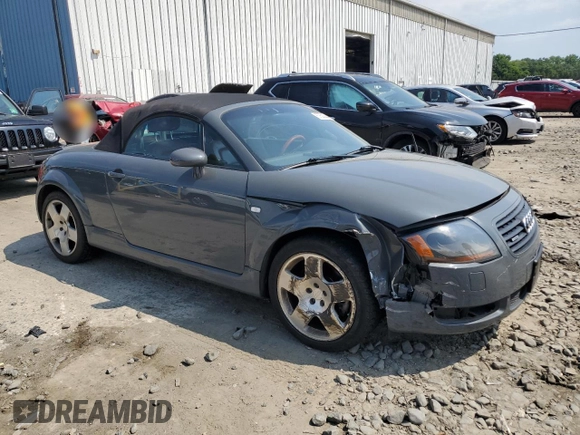2001 Audi TT with VIN TRUUT28N711007386, listed as a Copart auction lot 57620844 with 91,520 mi miles and Salvage Title. Bid and sale history available at carsss.com. Image 4.