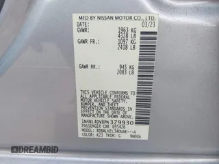 2023 Nissan Altima SV z VIN 1N4BL4DV8PN379930, wystawiony jako IAAI lot #42376207 z przebiegiem 29 945 mil mil oraz . Historia ofert i sprzedaży dostępna na DreamBid. Obrazek 9.