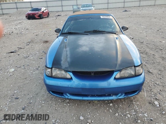 1996 Ford Mustang GT with VIN 1FALP45X2TF178232, listed as a Copart auction lot 76529834 with 144,505 mi miles and Salvage Title. Bid and sale history available at carsss.com. Image 5.