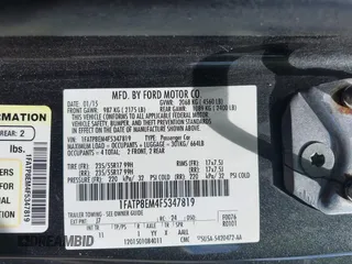 2015 Ford Mustang V6 с VIN 1FATP8EM4F5347819, выставлен на аукционе IAAI как лот 42692208 с пробегом 111 519 миль миль и . История ставок и продаж доступна на DreamBid. Изображение 9.
