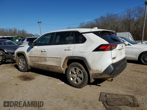 2022 Toyota RAV4 LE with VIN 2T3F1RFV8NW315825, listed as a Copart auction lot 41907285 with 37,497 mi miles and Salvage Title. Bid and sale history available at carsss.com. Image 2.