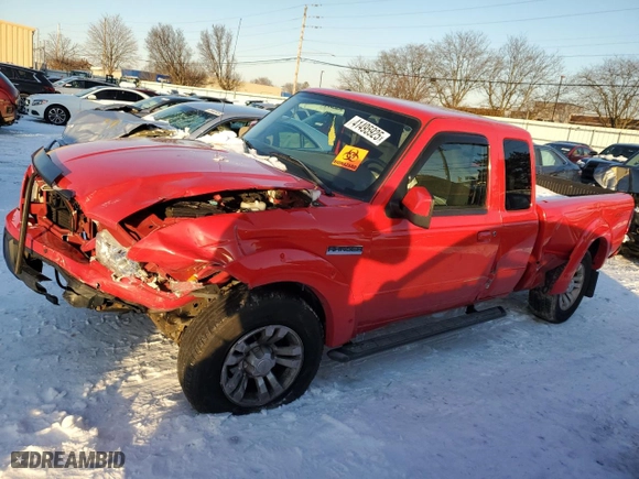 2008 Ford Ranger XLT with VIN 1FTYR44U38PA06617, listed as a Copart auction lot 41495925 with 76,578 mi miles and Salvage Title. Bid and sale history available at carsss.com. Image 1.