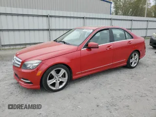 2011 Mercedes-Benz C with VIN WDDGF5EBXBR158693, listed as a Copart auction lot 51616425 with 123,994 mi miles and Salvage Title. Bid and sale history available at carsss.com. Image 1.