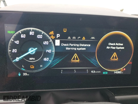 2023 Kia Niro Wave with VIN KNDCT3L14P5042288, listed as a Copart auction lot 44417745 with 14,382 mi miles and Salvage Title. Bid and sale history available at DreamBid. Image 9.