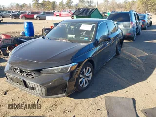 2025 Honda Civic Sedan LX with VIN 2HGFE2F25SH511249, listed as a IAAI auction lot 41605519 with 6,262 mi miles. Bid and sale history available at carsss.com. Image 2.