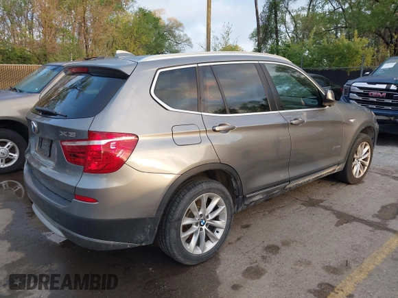 2013 BMW X3 xDrive28i with VIN 5UXWX9C55D0A15716, listed as a IAAI auction lot 42084198 with 120,277 mi miles. Bid and sale history available at carsss.com. Image 4.