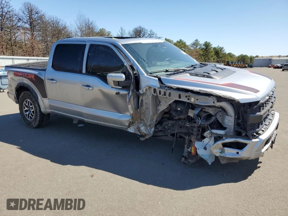 2023 Ford F-150 Raptor with VIN 1FTFW1RG7PFA65014, listed as a Copart auction lot 53156795 with 62,648 mi miles and Salvage Title. Bid and sale history available at DreamBid. Image 4.