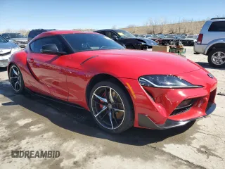 2020 Toyota GR Supra 3.0 with VIN WZ1DB4C08LW024550, listed as a Copart auction lot 48491105 with 8,458 mi miles and Salvage Title. Bid and sale history available at carsss.com. Image 4.