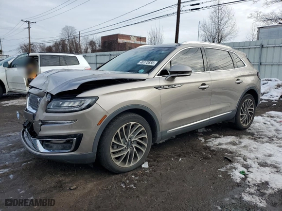 2019 Lincoln Nautilus Reserve with VIN 2LMPJ8L93KBL11136, listed as a Copart auction lot 46173655 with 72,100 mi miles and Salvage Title. Bid and sale history available at carsss.com. Image 1.