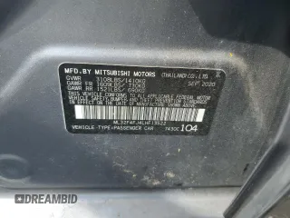 2020 Mitsubishi Mirage SE z VIN ML32F4FJ4LHF13522, wystawiony jako Copart lot #51073075 z przebiegiem 61 452 mil mil oraz Nie do naprawy. Historia ofert i sprzedaży dostępna na DreamBid. Obrazek 12.
