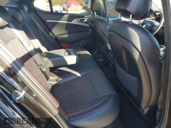 2019 Genesis G70 Advanced with VIN KMTG44LAXKU030439, listed as a Copart auction lot 83180314 with 103,834 mi miles and Salvage title. Bid and sale history available at DreamBid. Image 10.