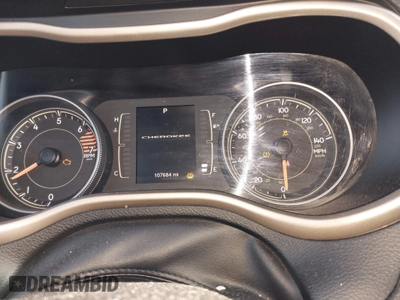 2016 Jeep Cherokee Latitude with VIN 1C4PJMCB1GW153316, listed as a IAAI auction lot 41430871 with 107,684 mi miles and . Bid and sale history available at carsss.com. Image 7.
