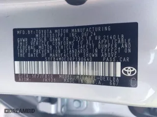 2024 Toyota Corolla LE with VIN 5YFB4MDE0RP190640, listed as a IAAI auction lot 41490981 with 1 mi miles. Bid and sale history available at carsss.com. Image 9.
