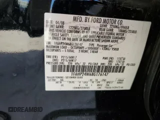 2008 Ford Taurus SEL with VIN 1FAHP24W68G176147, listed as a Copart auction lot 81000194 with 160,527 mi miles and Salvage Title. Bid and sale history available at carsss.com. Image 13.