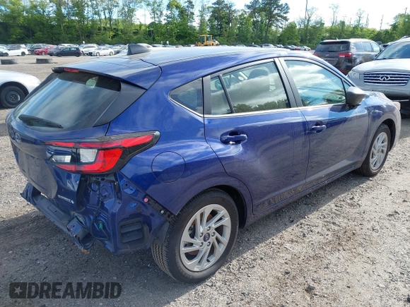2024 Subaru Impreza with VIN JF1GUABC4R8302590, listed as a IAAI auction lot 42257875 with 14,842 mi miles and . Bid and sale history available at DreamBid. Image 4.
