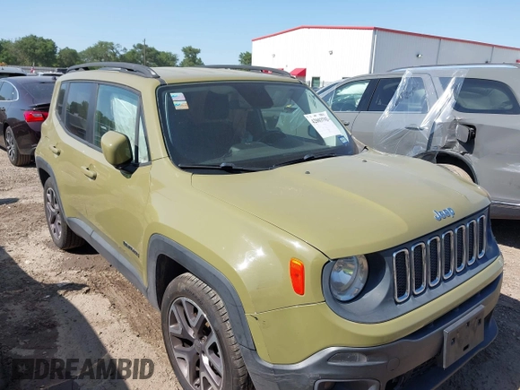 2015 Jeep Renegade Latitude with VIN ZACCJABT2FPB28170, listed as a IAAI auction lot 42003792 with 119,433 mi miles and . Bid and sale history available at DreamBid. Image 1.