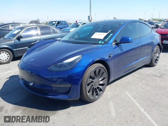 2022 Tesla Model 3 Performance with VIN 5YJ3E1EC5NF315764, listed as a IAAI auction lot 41760552 with 22,354 mi miles and . Bid and sale history available at carsss.com. Image 20.