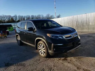 2021 Honda Pilot EX-L with VIN 5FNYF5H58MB019823, listed as a Copart auction lot 49236655 with 41,667 mi miles and Salvage Title. Bid and sale history available at DreamBid. Image 12.