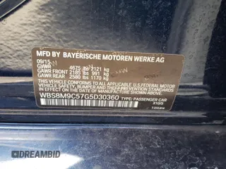 2016 BMW M3 with VIN WBS8M9C57G5D30360, listed as a Copart auction lot 43237344 with 81,879 mi miles. Bid and sale history available at carsss.com. Image 12.