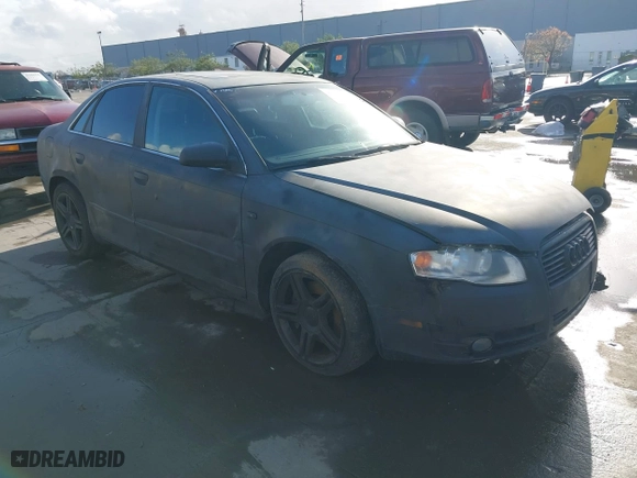 2007 Audi A4 2.0T with VIN WAUAF78E57A227567, listed as a IAAI auction lot 41192417 with 157,393 mi miles. Bid and sale history available at carsss.com. Image 1.