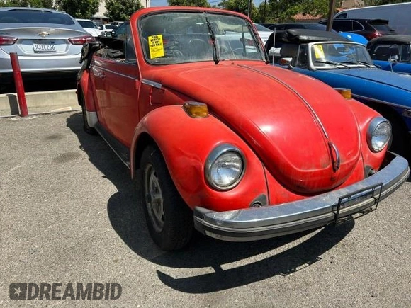 1979 Volkswagen Beetle with VIN 1592001207, listed as a Copart auction lot 69854614 with 1,699 mi miles and Clean Title. Bid and sale history available at DreamBid. Image 1.