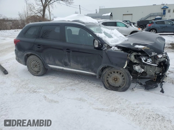 2017 Mitsubishi Outlander SE with VIN JA4JZ3AX2HZ601323, listed as a Copart auction lot 43418195 with Not provided miles and Salvage title. Bid and sale history available at DreamBid. Image 4.