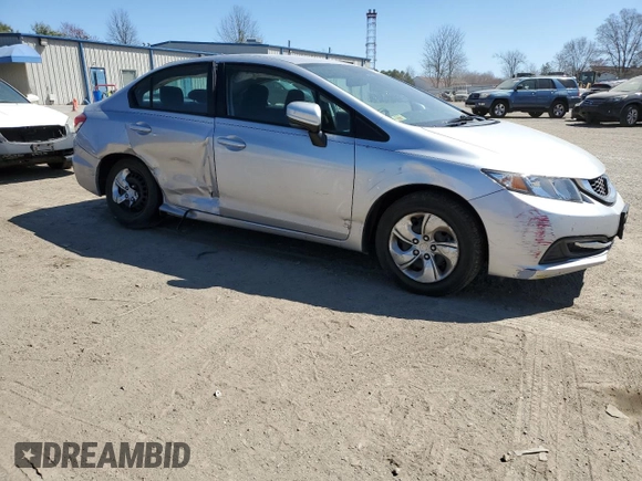 2014 Honda Civic Sedan LX with VIN 19XFB2F55EE251775, listed as a Copart auction lot 50486415 with 44,277 mi miles and Salvage Title. Bid and sale history available at carsss.com. Image 4.