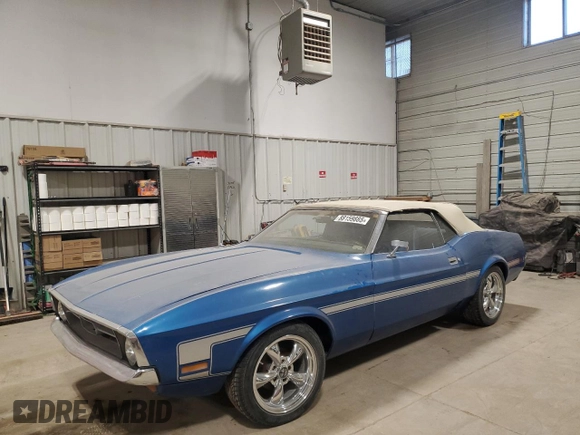 1971 Ford Mustang с VIN 1F03F205438, выставлен на аукционе Copart как лот 88159885 с пробегом 8 322 миль миль и Списание • Salvage title. История ставок и продаж доступна на DreamBid. Изображение 1.