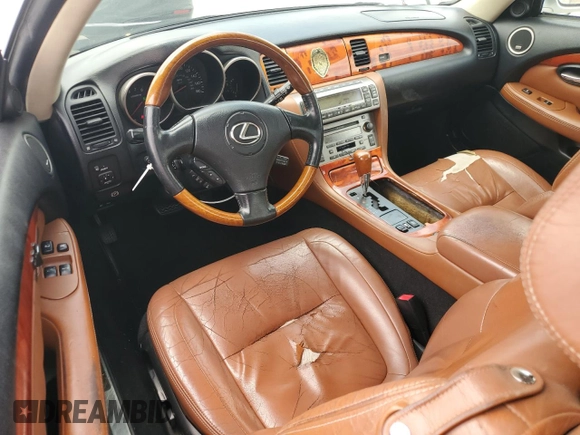 2002 Lexus SC 430 с VIN JTHFN48Y220033354, выставлен на аукционе Copart как лот 57753905 с пробегом 179 099 миль миль и Списание • Salvage title. История ставок и продаж доступна на DreamBid. Изображение 8.
