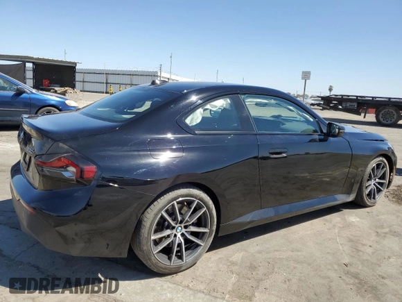 2023 BMW 2 Series 230i with VIN 3MW23CM05P8D12873, listed as a Copart auction lot 71322464 with 24,454 mi miles and Salvage Title. Bid and sale history available at carsss.com. Image 3.