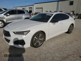 2021 Acura TLX w/Advance Package with VIN 19UUB6F66MA003108, listed as a Copart auction lot 48521045 with 0 mi miles and Salvage Title. Bid and sale history available at carsss.com. Image 1.