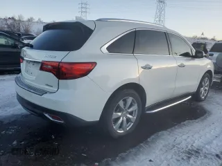 2015 Acura MDX Advance/Entertainment Pkg with VIN 5FRYD4H85FB002957, listed as a Copart auction lot 89292635 with 145,689 mi miles and Salvage Title. Bid and sale history available at carsss.com. Image 3.
