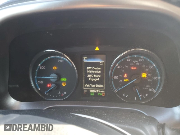 2018 Toyota RAV4 Hybrid SE with VIN JTMJJREV5JD210274, listed as a Copart auction lot 52450645 with 108,249 mi miles and Salvage title. Bid and sale history available at DreamBid. Image 9.