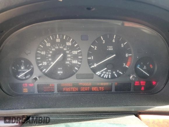 1997 BMW 5 Series 528iA with VIN WBADD6327VBW13599, listed as a Copart auction lot 48437845 with 84,882 mi miles and Clean Title. Bid and sale history available at carsss.com. Image 9.