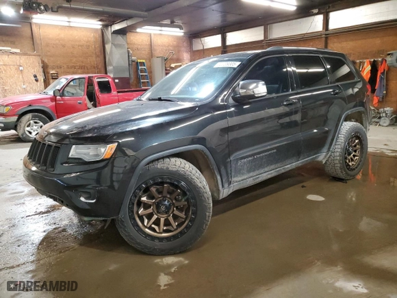 2014 Jeep Grand Cherokee Limited with VIN 1C4RJFBMXEC376797, listed as a Copart auction lot 50589305 with 164,652 mi miles and Salvage Title. Bid and sale history available at carsss.com. Image 1.