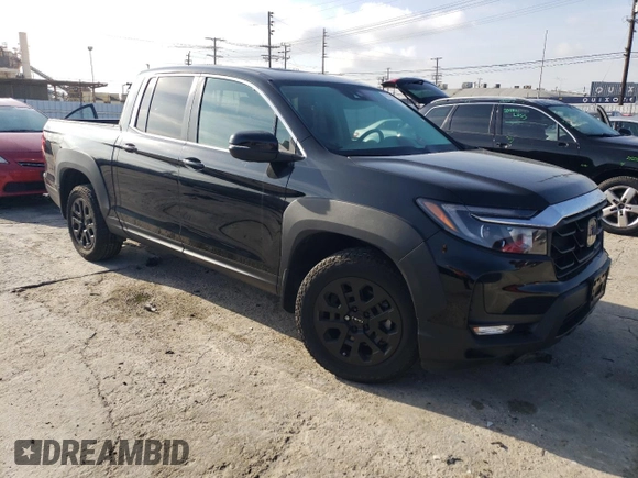 2023 Honda Ridgeline RTL with VIN 5FPYK3F52PB023574, listed as a Copart auction lot 44419565 with 15,205 mi miles and Salvage title. Bid and sale history available at DreamBid. Image 4.