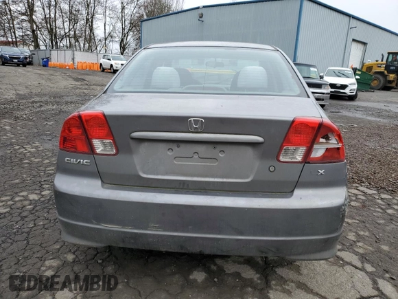 2004 Honda Civic LX with VIN 2HGES15584H528673, listed as a Copart auction lot 88170385 with 218,156 mi miles and Salvage Title. Bid and sale history available at DreamBid. Image 6.
