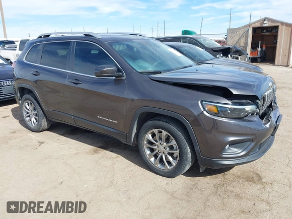 2021 Jeep Cherokee Latitude Lux with VIN 1C4PJLMX4MD239201, listed as a IAAI auction lot 41520717 with 34,942 mi miles. Bid and sale history available at carsss.com. Image 1.