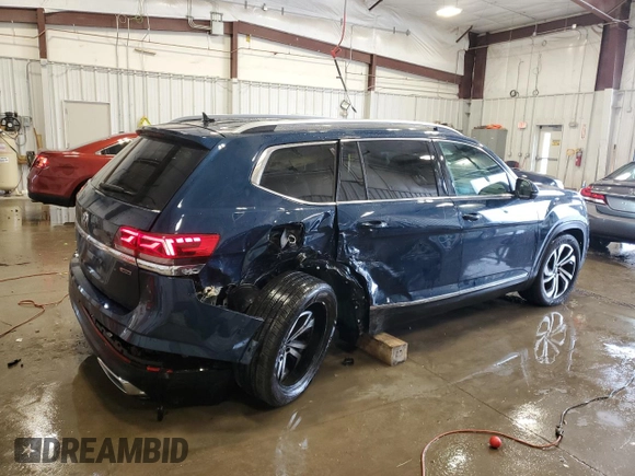 2021 Volkswagen Atlas SEL Premium with VIN 1V2TR2CA3MC509859, listed as a Copart auction lot 55265945 with 69,841 mi miles and Non repairable. Bid and sale history available at DreamBid. Image 3.