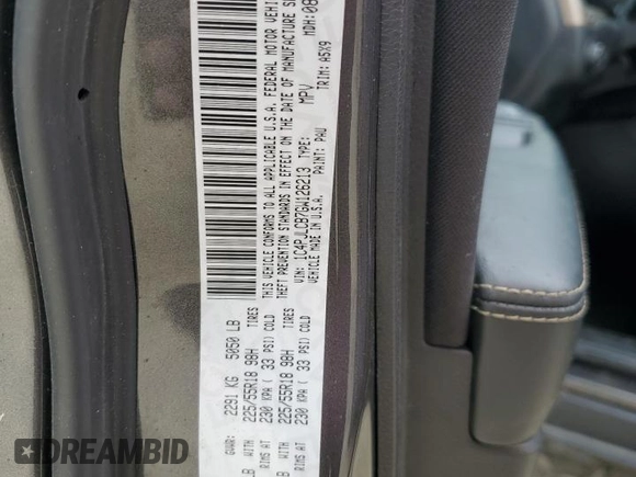 2016 Jeep Cherokee Altitude with VIN 1C4PJLCB7GW126213, listed as a Copart auction lot 75046974 with 0 mi miles and Salvage Title. Bid and sale history available at carsss.com. Image 14.