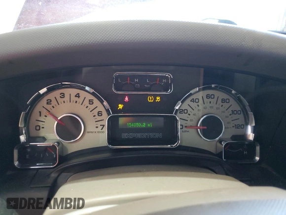 2010 Ford Expedition SSV with VIN 1FMJU1F54AEB72078, listed as a Copart auction lot 55285285 with 154,050 mi miles and Salvage title. Bid and sale history available at DreamBid. Image 9.