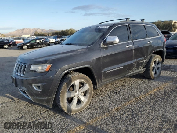2014 Jeep Grand Cherokee Overland with VIN 1C4RJFCT4EC506790, listed as a Copart auction lot 47827675 with 163,511 mi miles and Salvage Title. Bid and sale history available at DreamBid. Image 1.