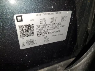 2020 GMC Acadia SLT with VIN 1GKKNULS5LZ215702, listed as a Copart auction lot 45477075 with 60,349 mi miles and Salvage Title. Bid and sale history available at DreamBid. Image 13.