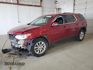 2018 Chevrolet Traverse LT Cloth z VIN 1GNERGKW7JJ263126, wystawiony jako Copart lot #52951655 z przebiegiem 118 356 mil mil oraz Szkoda całkowita • Salvage title. Historia ofert i sprzedaży dostępna na DreamBid. Obrazek 1.