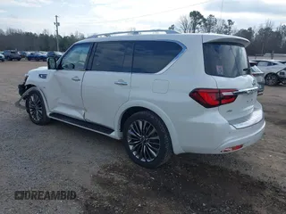 2020 Infiniti QX80 LUXE with VIN JN8AZ2NE6L9251314, listed as a IAAI auction lot 41520416 with 97,252 mi miles. Bid and sale history available at carsss.com. Image 3.
